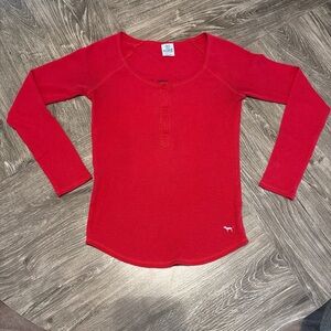 PINK Victoria's Secret Red Long Sleeve Tee